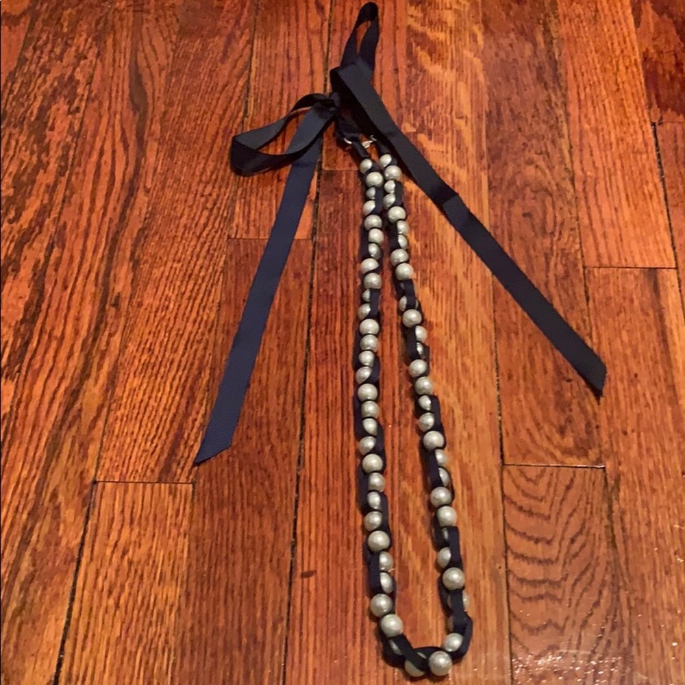 Navy and Pearl necklace